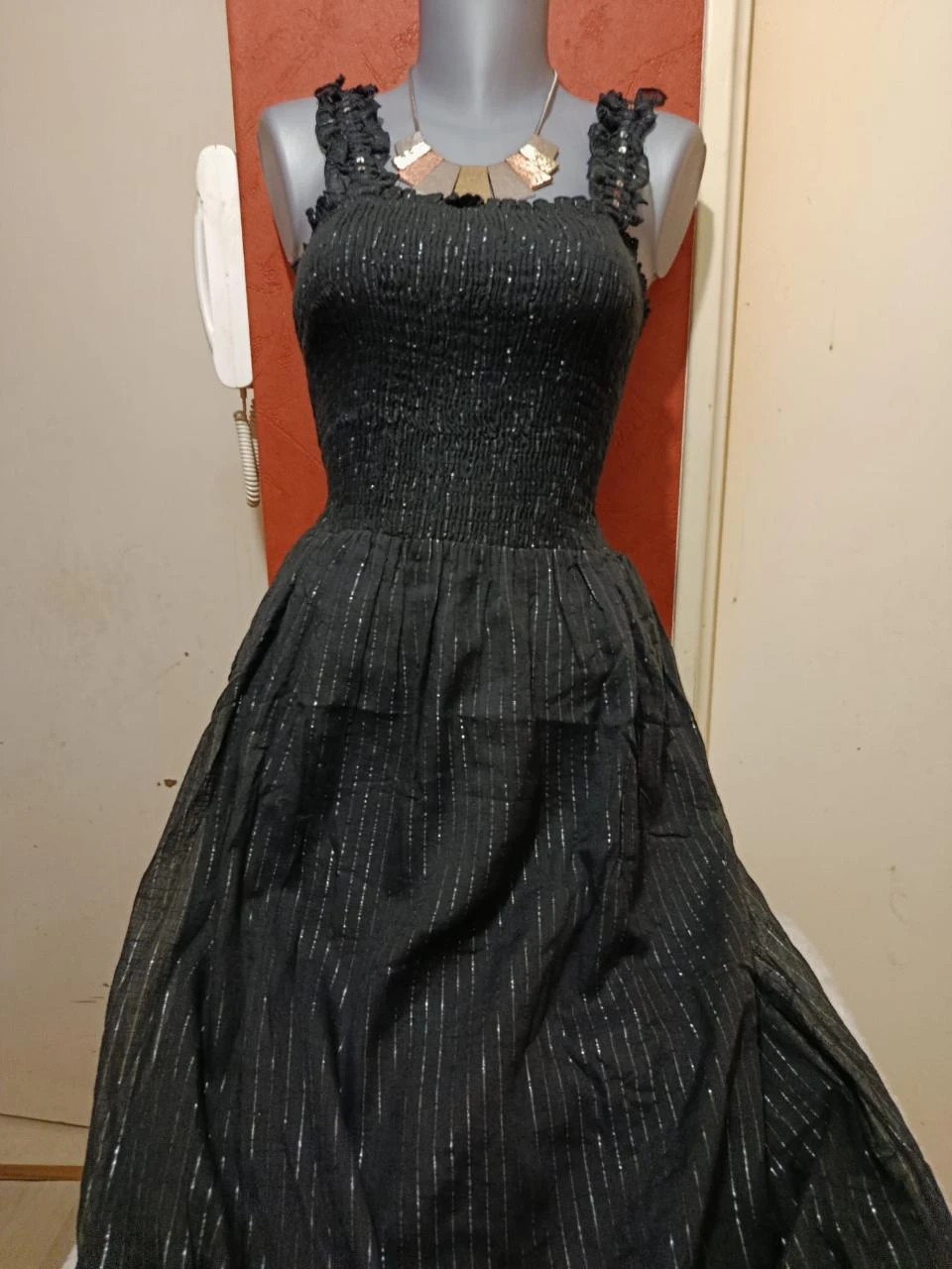 Vestido longo brilhante Nj couture tamanho G – photo 2